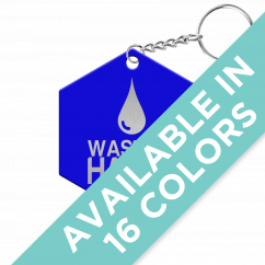 Wash Yo Hands Hexagon Keychain